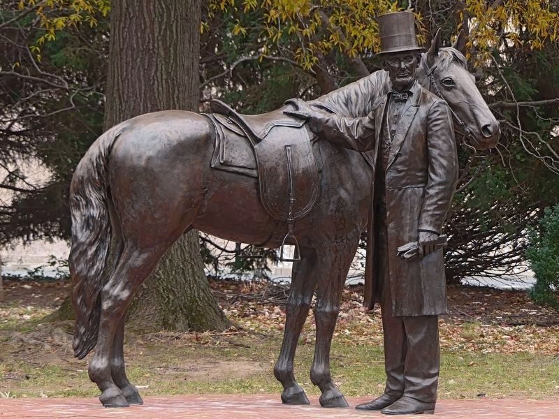 Abraham Lincoln and His Horse image. Click for full size.