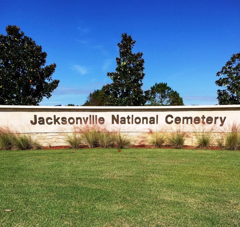 Jacksonville National Cemetery Entrance image. Click for full size.
