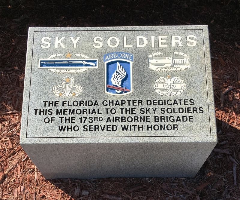 Sky Soldiers Marker. Click for full size. Sky Soldiers Marker image. Click for full size.