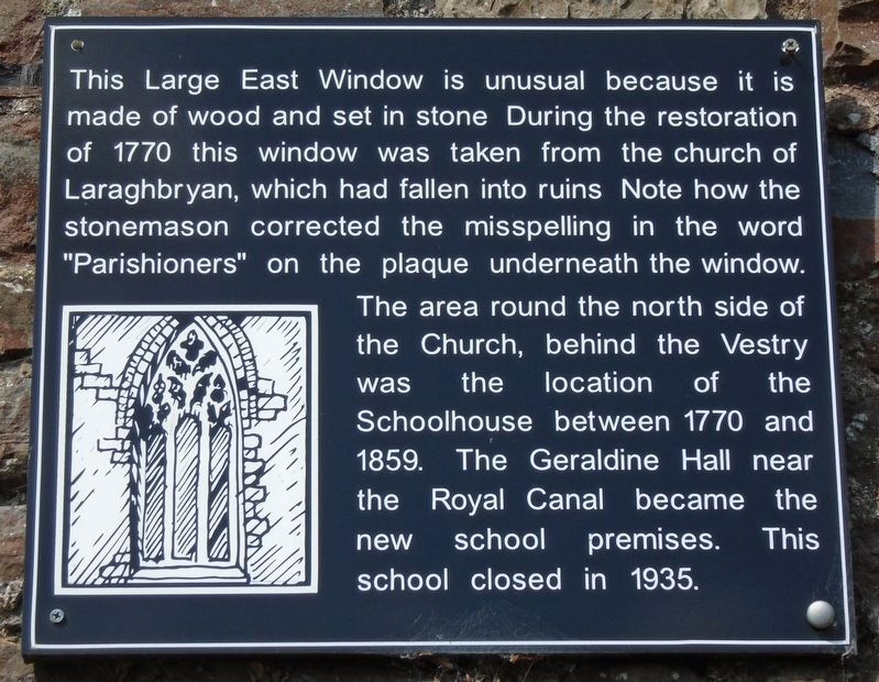St. Mary's Church of Ireland East Window Marker image. Click for full size.