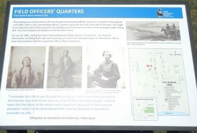 Field Officers' Quarters Marker image. Click for full size.