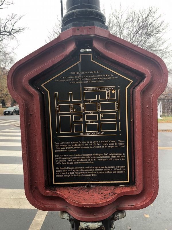 Introduction to Burleith Marker. Click for full size. Introduction to Burleith Marker image. Click for full size.