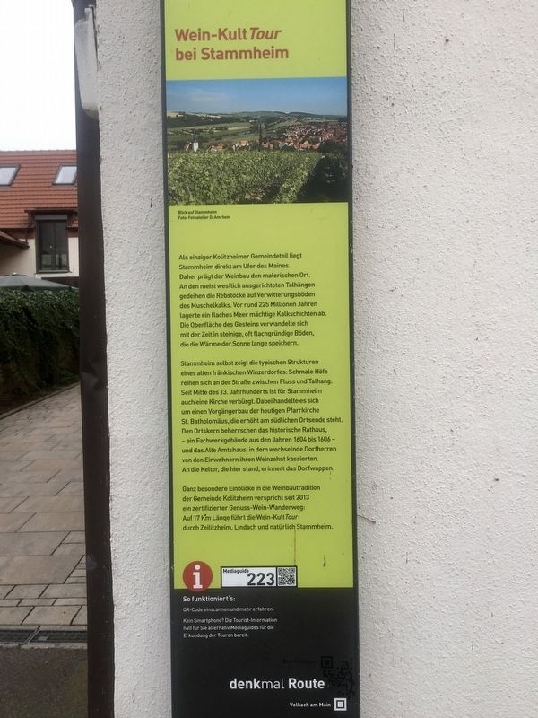 Wein-Kult Tour bei Stammheim / Wine Cult-Tour in Stammheim Marker. Click for full size. Wein-Kult Tour bei Stammheim / Wine Cult-Tour in Stammheim Marker image. Click for full size.