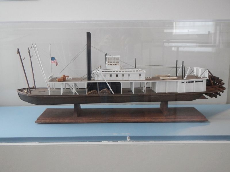 Model of the steamboat Far West image. Click for full size.