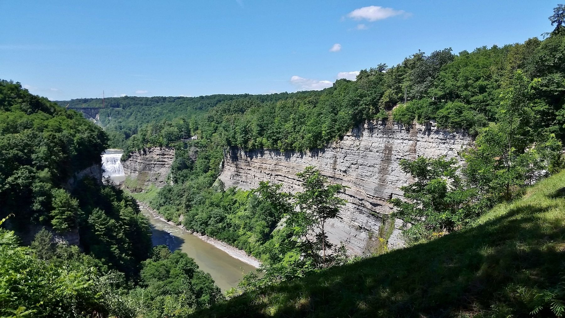 Genesee River Gorge (<i>view from marker</i>) image. Click for full size.
