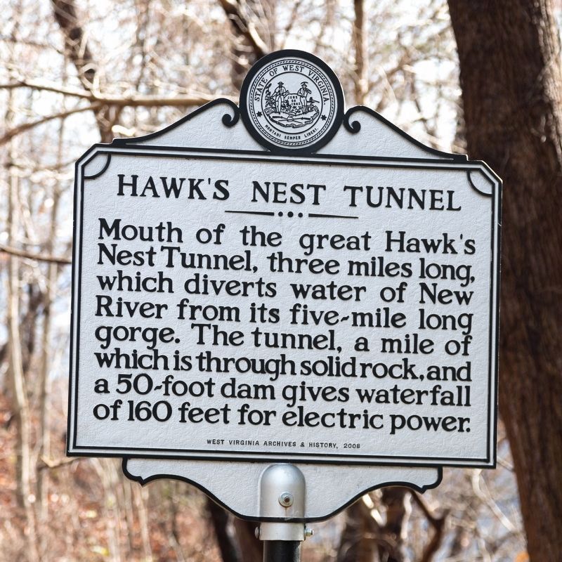 Hawk's Nest Tunnel Marker image. Click for full size.