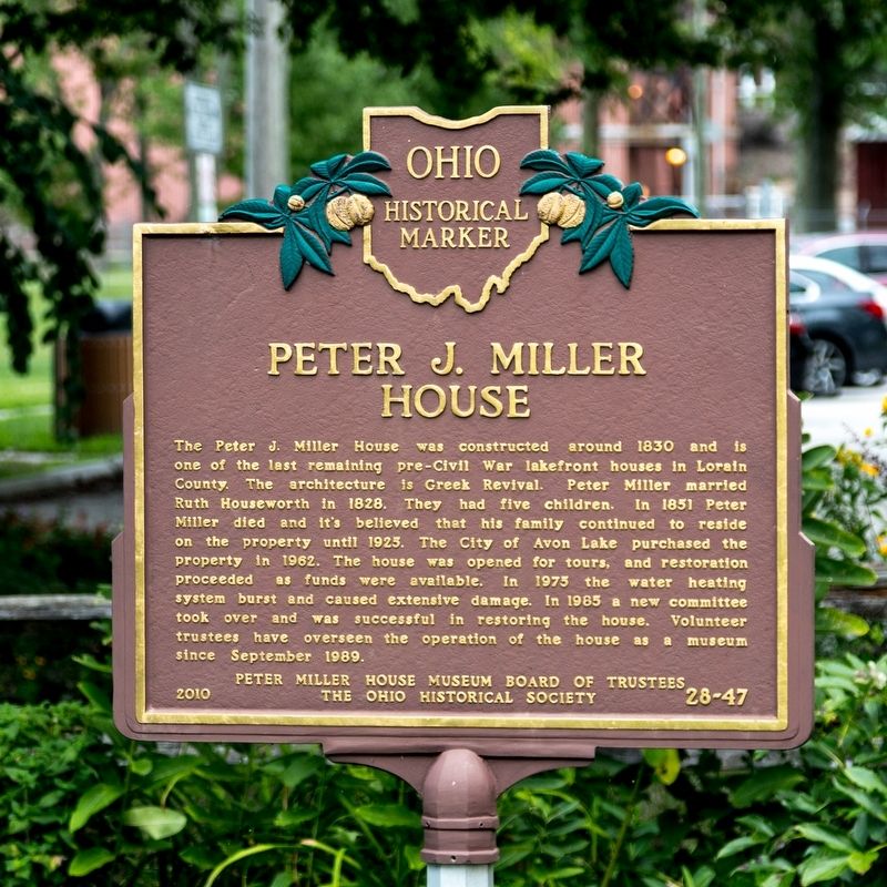 Peter J. Miller House side of marker image. Click for full size.