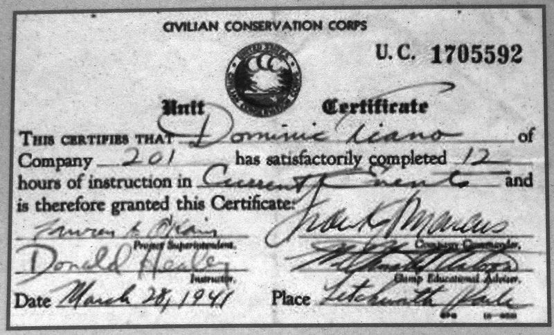 Marker detail: Completion certificate image. Click for full size.