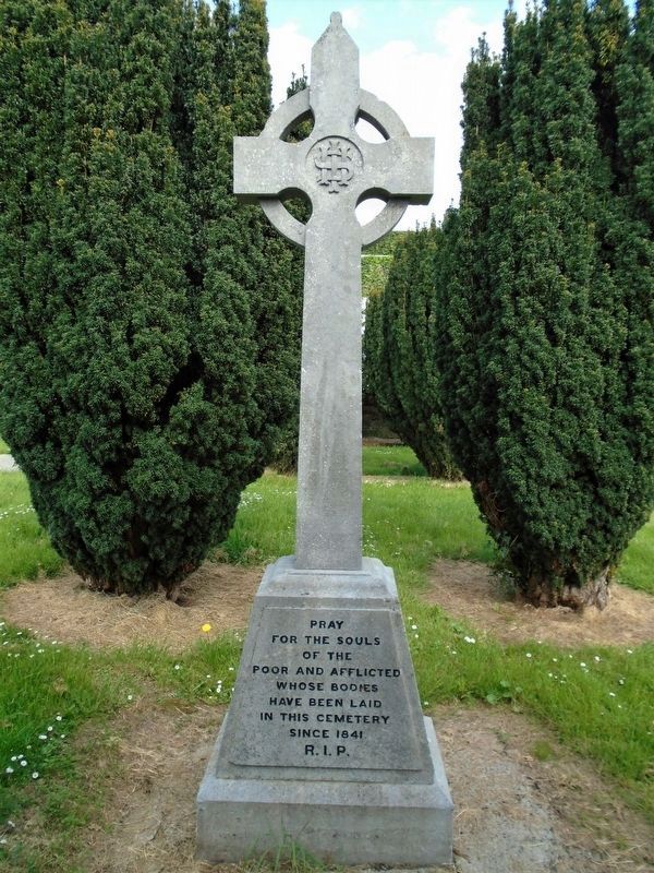 Celbridge Union Workhouse Cemetery Celtic Cross Grave Marker image. Click for full size.