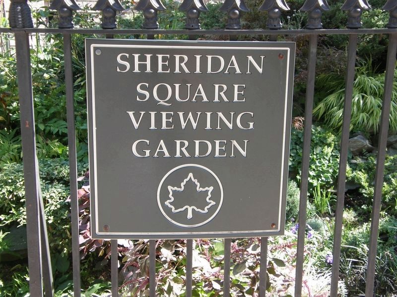 Sheridan Square Viewing Garden, NYCP&R Marker image. Click for more information.