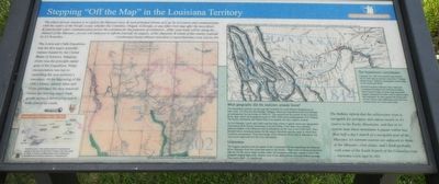 Stepping "Off the Map" in the Louisiana Territory Marker image. Click for full size.