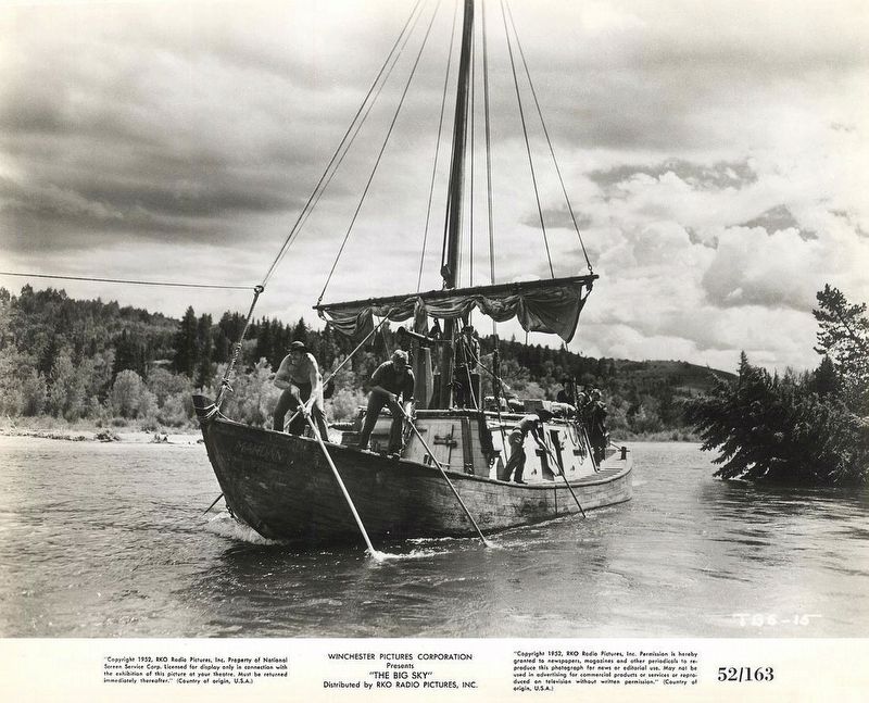 Keelboat <i>Mandan</i> from the movie <i>The Big Sky</i> image. Click for full size.