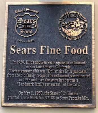 Sears Fine Food Marker image. Click for full size.
