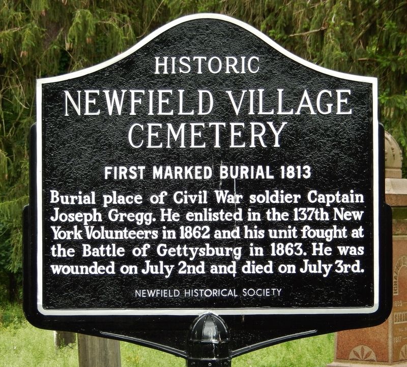 Newfield Village Cemetery Marker image. Click for full size.