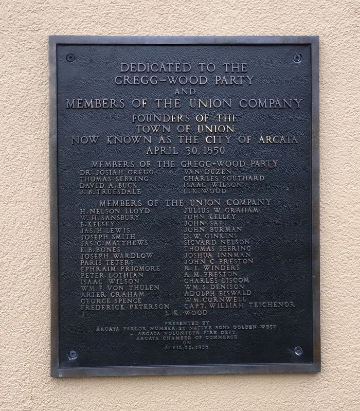 The Gregg-Wood Party and the Union Company Marker image. Click for full size.