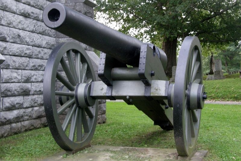 Parrot guns flank the monument.. Click for full size. Parrot guns flank the monument. image. Click for full size.