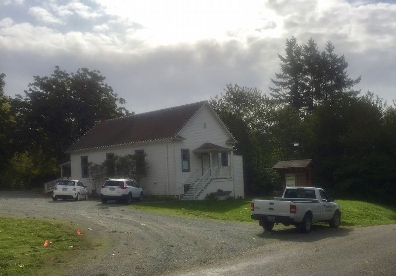 Camano City Schoolhouse/Community Hall and History Marker image. Click for full size.