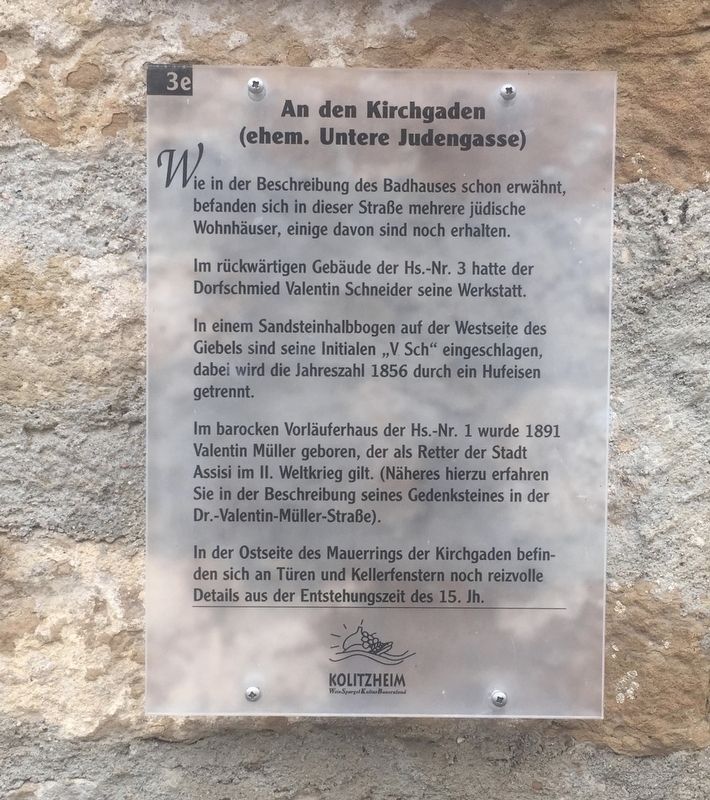 An den Kirchgaden / "At the Church Hall" Lane Marker image. Click for full size.