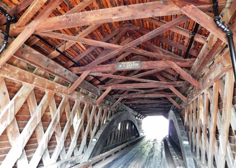 Newfield Covered Bridge Interior image. Click for full size.