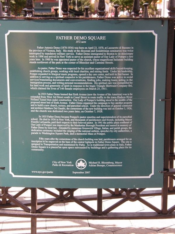Father Demo Square Marker. Click for full size. Father Demo Square Marker image. Click for full size.