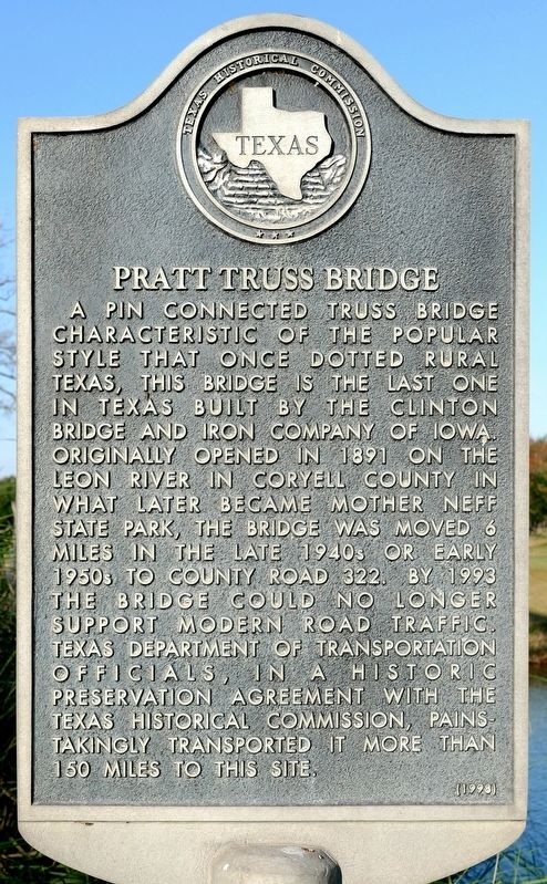 Pratt Truss Bridge Marker image. Click for full size.