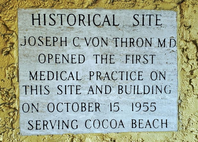 First Medical Practice in Cocoa Beach Marker image. Click for full size.
