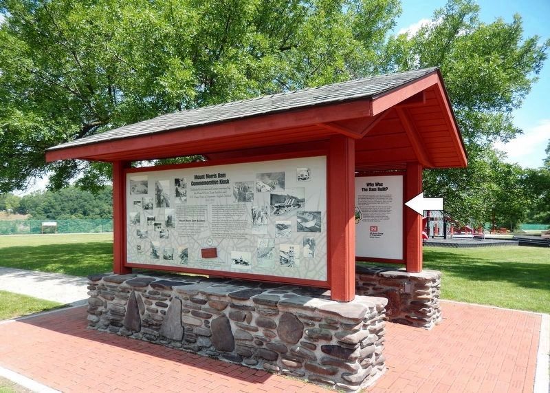 Why Was This Dam Built? Marker  <i>wide view<br>(marker is the back panel of this kiosk)</i> image. Click for full size.