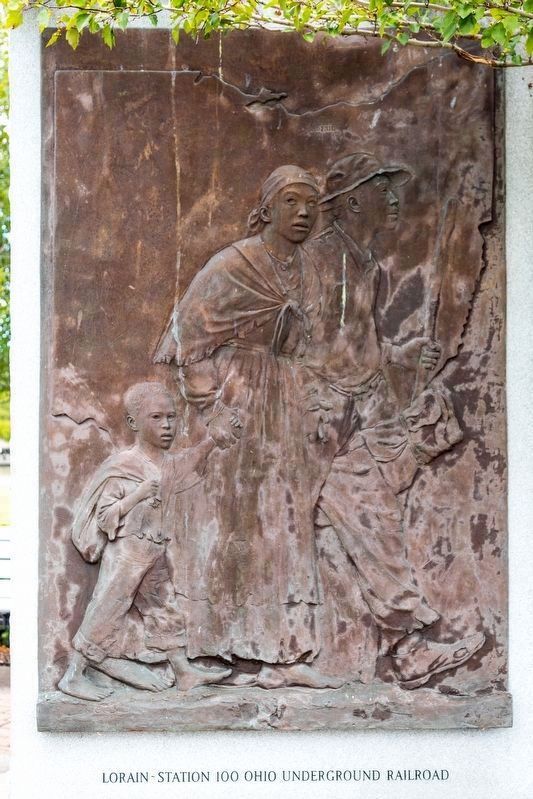 Lorain Underground Railroad Station 100 Monument image. Click for full size.