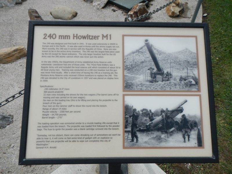 240 mm Howitzer M1 Marker image. Click for full size.