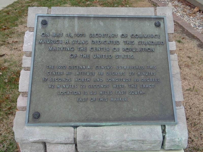 U.S. Center of Population 1970-1980 Marker image. Click for full size.