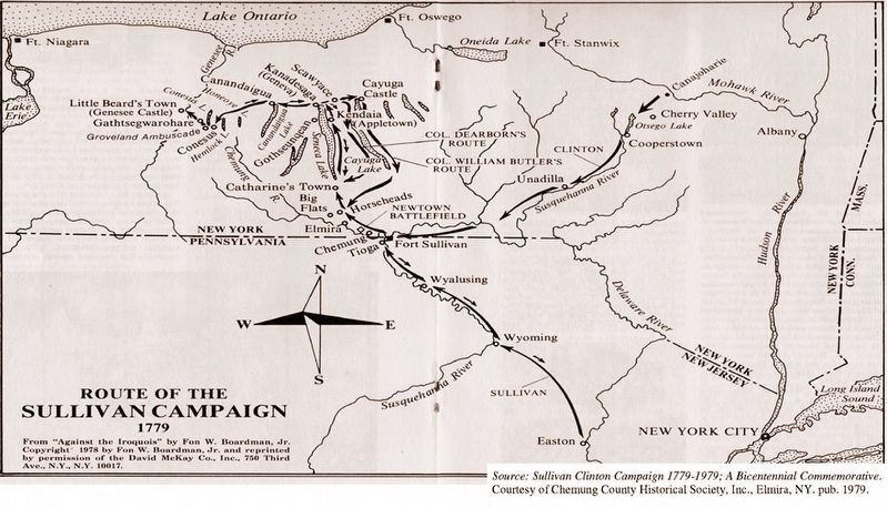Sullivan-Clinton Campaign Map image. Click for full size.
