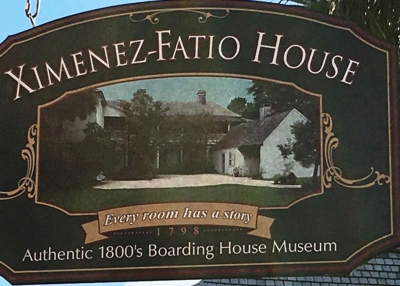 The Ximenez-Fatio House Museum Sign image. Click for full size.