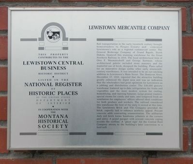 Lewistown Mercantile Company Marker image. Click for full size.