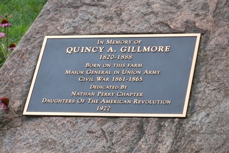 Quincy A. Gillmore Plaque image. Click for full size.