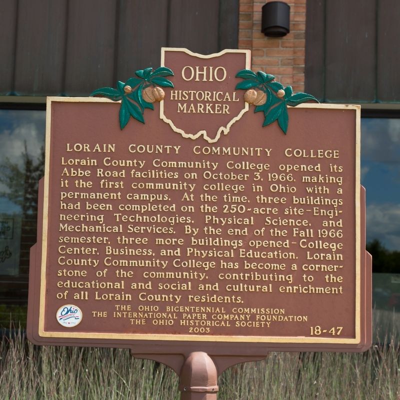 Lorain County Community College Marker image. Click for full size.