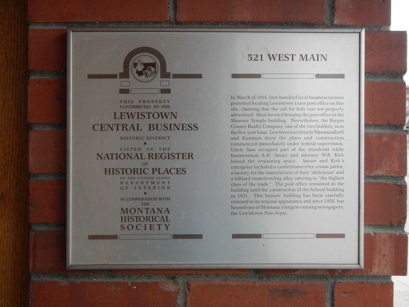 521 West Main Marker image. Click for full size.