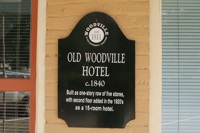 Old Woodville Hotel Marker image. Click for full size.