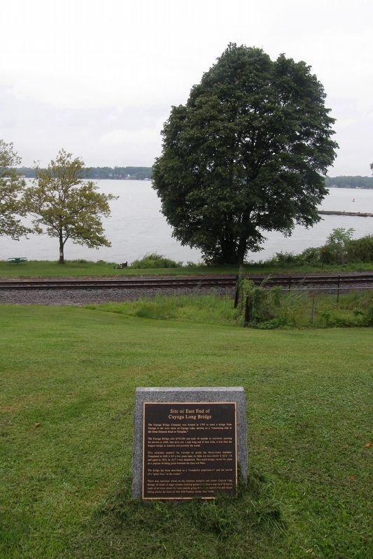 Site of East End of the Cayuga Long Bridge Marker image. Click for full size.