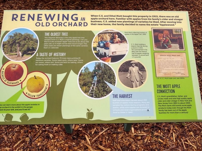 Renewing an Old Orchard Marker image. Click for full size.