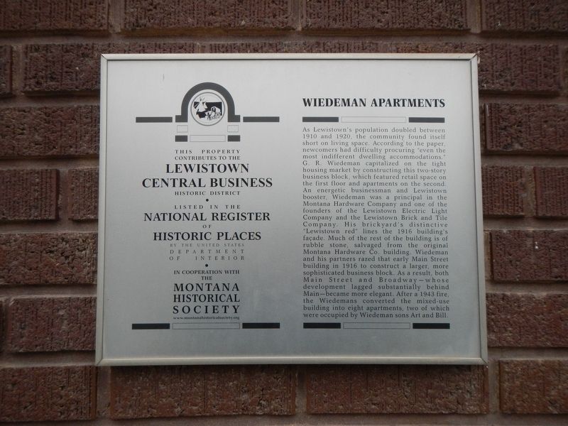 Wiedeman Apartments Marker image. Click for full size.