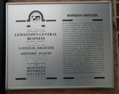 Hopkins Grocery Marker image. Click for full size.