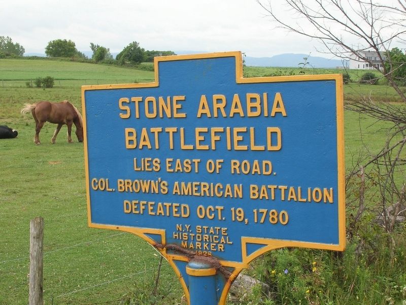 Stone Arabia Battlefield Marker image. Click for full size.