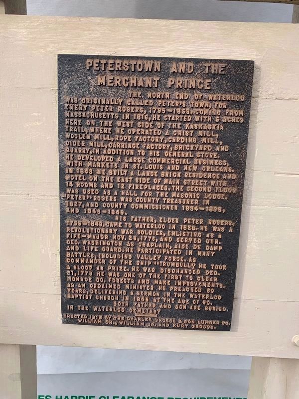 Peterstown and the Merchant Prince Marker image. Click for full size.