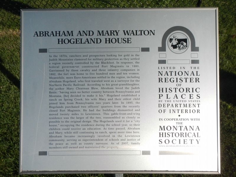 Abraham and Mary Walton Hogeland House Marker image. Click for full size.