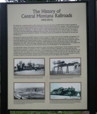 The History of Central Montana Railroads Marker, panel 1 image. Click for full size.