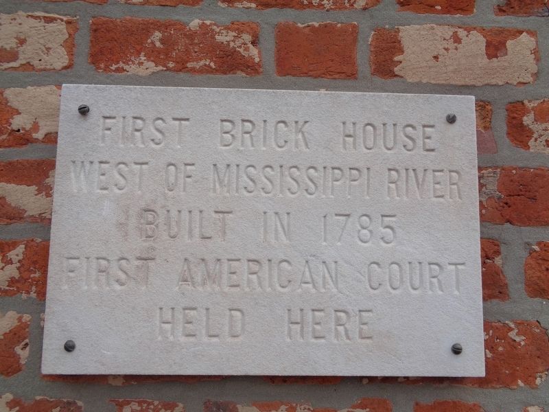 First Brick House West of Mississippi River Marker image. Click for full size.