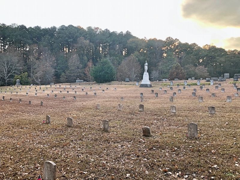 Confederate Cemetery and memorial. image. Click for full size.