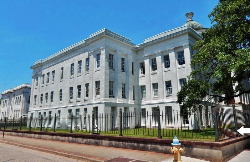 Barton Academy � <i>wide view from South Cedar Street<br>(marker visible on right)</i> image. Click for full size.