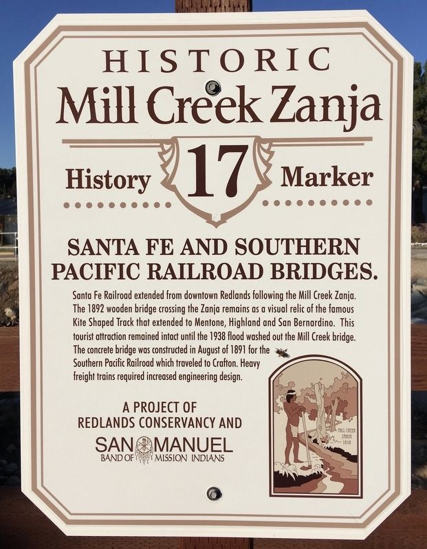 Mill Creek Zanja Marker image. Click for full size.
