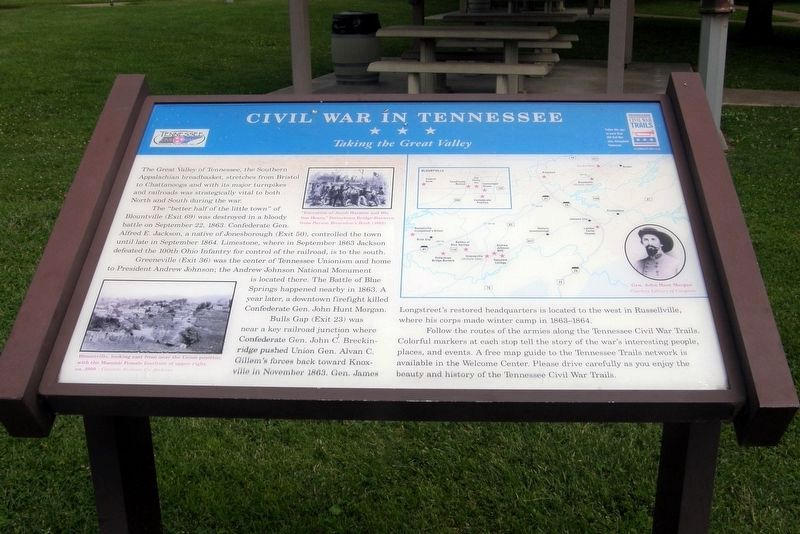 Civil War In Tennessee - Taking the Great Valley Marker image. Click for full size.